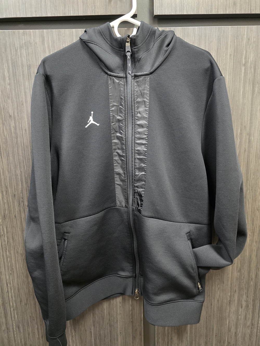 Nike Jordan Full Zip Hoodie Mens Large Black Jumpman Tech Fleece Athletic Jacket